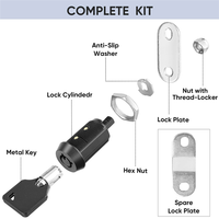Most-Cabinet Lock With Key, 5/8 Inch Heavy Duty Tubular Cam Lock For RV Compartment Storage Lock, Full Set Of RV Cam Locks