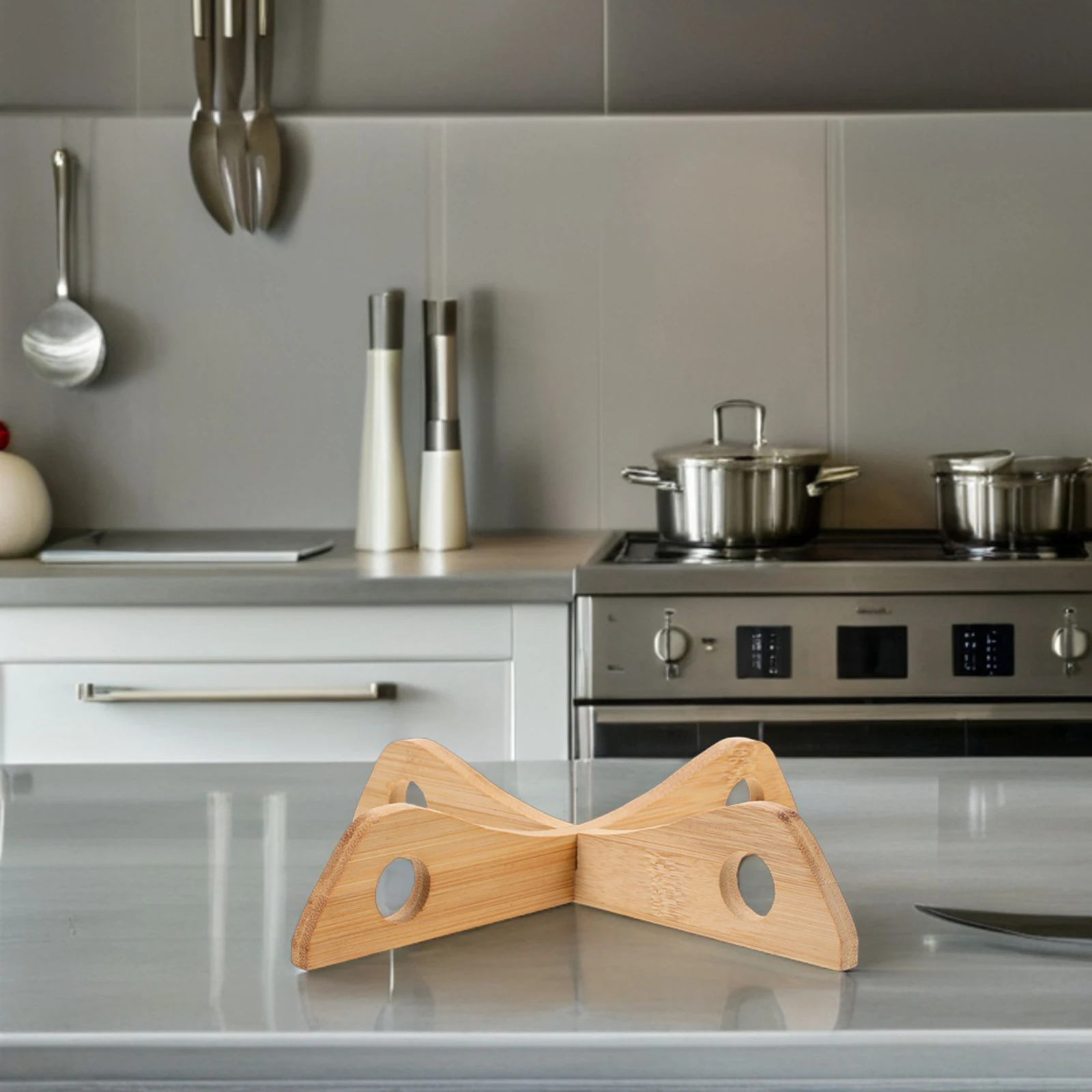 1 قطعة رف الأطباق مادة الخيزران المجددة الموارد الحيوي للتحلل بسيط رف المطبخ لوحة الرف مع حامل اكسسوارات المطبخ #6