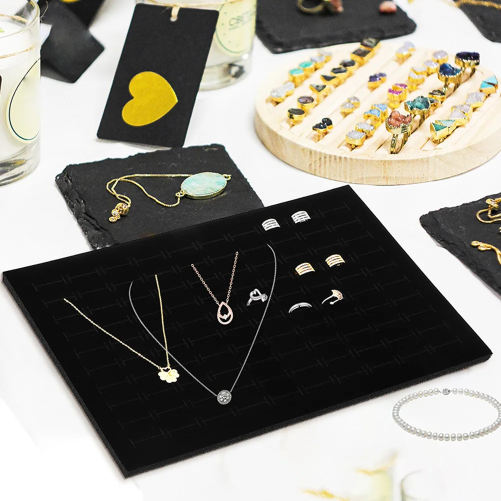 

6 Pcs Jewelry Box Pad Rings Display Tray Storage Ear Studs Organizer Sponge Earring