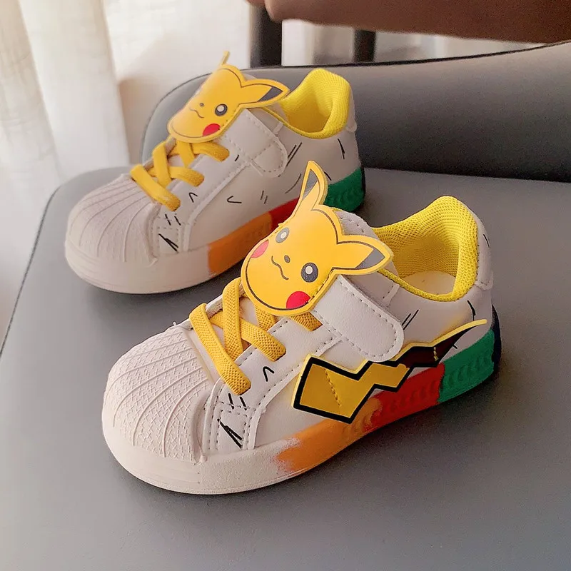 Pokemon Pikachu Baby Shoes Cute Cartoon Baby Non-slip Casual Shoes Boys Girls Toddler Shoes Sneakers Kids Outdoor Shoes Toys