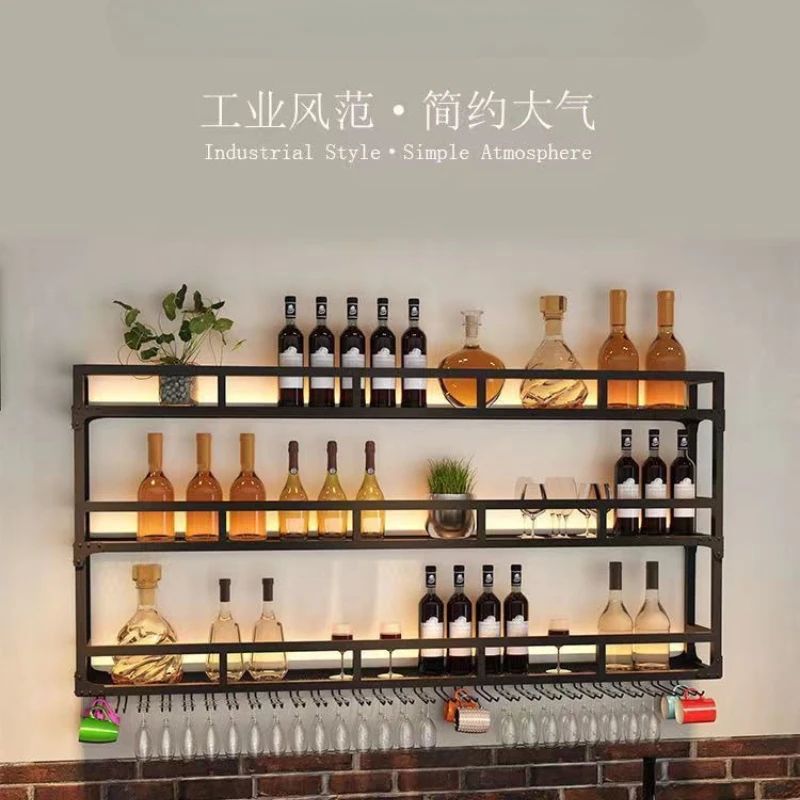 

Wall Mounted Wine Rack, Wine Cabinet, Bar Counter, Multi-layer Wines Cabinet, Household Living Room Wall Mounted Iron Wines Rack