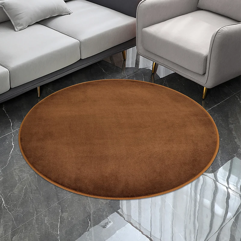 Silver Bubble Kiss Thick Round Rug Carpets for Living Room Soft Home Bedroom Kid Room Plush Salon Decoration