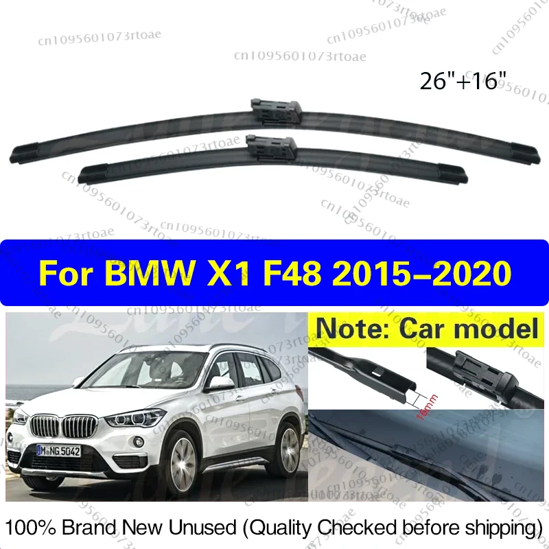 

For BMW X1 F48 2015-2020 Front Wiper Blades Brushes Cleaning Windshield Windscreen Window 26"+16" Car Accessories 2017 2018 2019