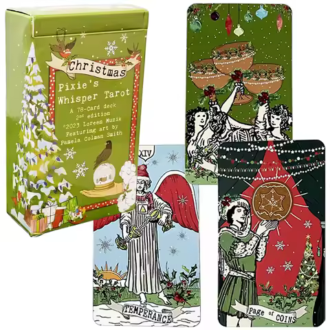 12*7cm Pixie's Whisper Tarot Deck Christmas Edition Limited Release, 78 Tarot Cards with 10+ Different Types of Card Back