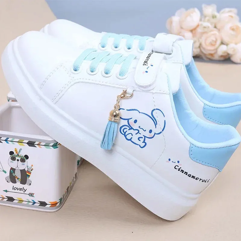 Sanrio Kawaii Kuromi Cinnamoroll Children Shoes Girls Heart Cute Anime My Melody Sneakers Soft Bottom Anti-Slip Gift for Kids