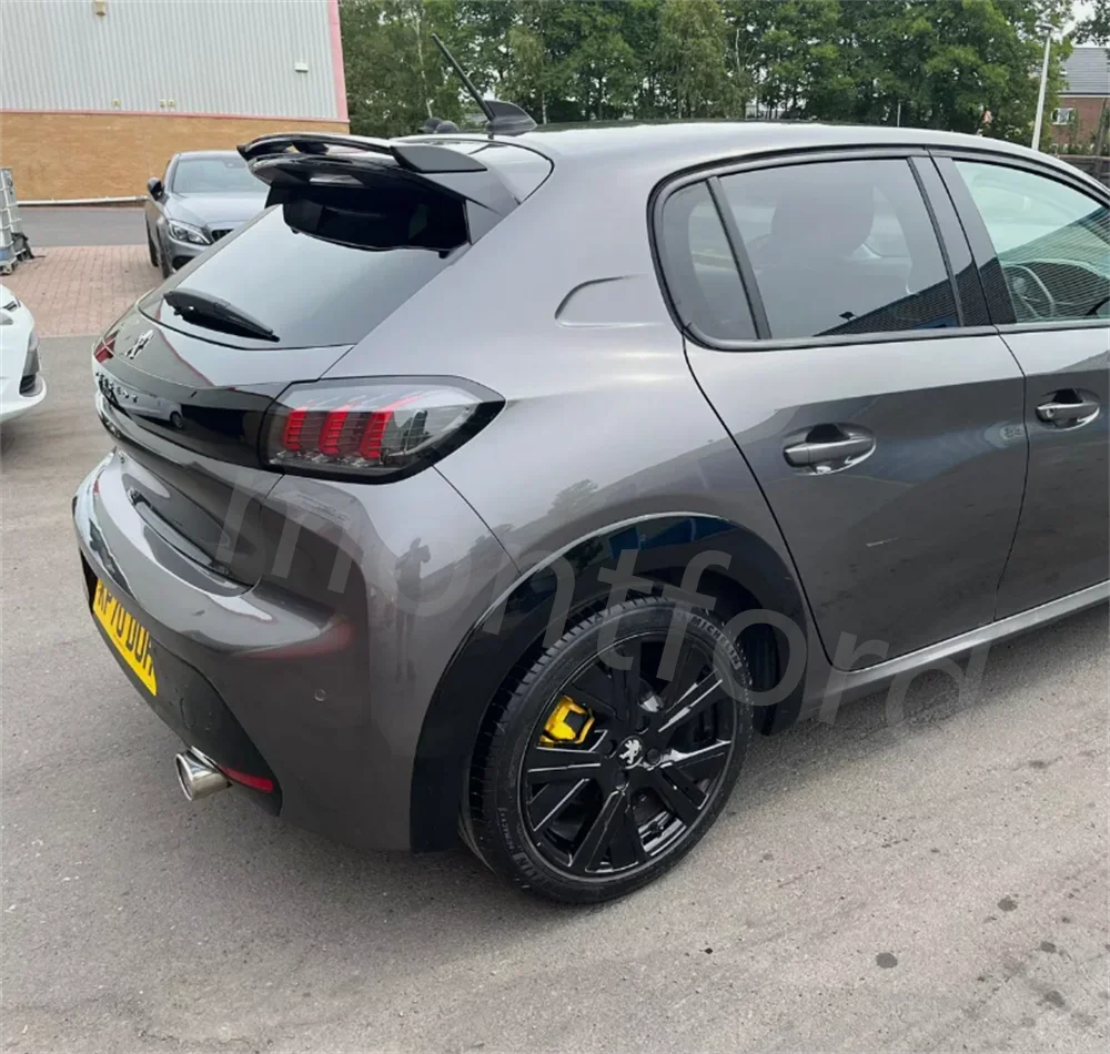 Auto Part Real glossy black  Wing Trunk Lip Boot Cover Car Styling REAR ROOF EXTRA SPOILER FOR PEUGEOT 208 MK2 (2020-)