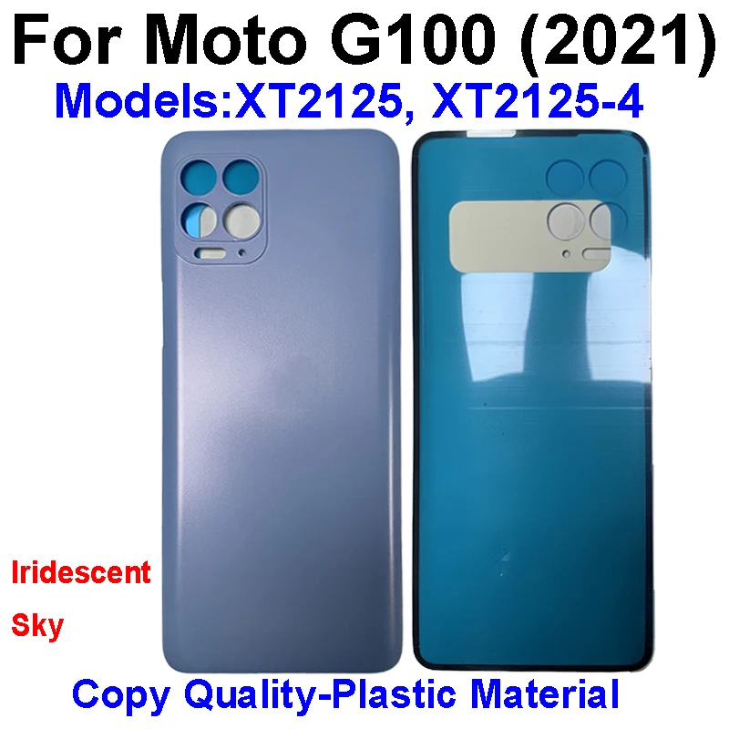 Battery Door Housing Cover For Motorola Moto G100 XT2125, XT2125-4 Battery Rear Case Housing Cover Repair Parts
