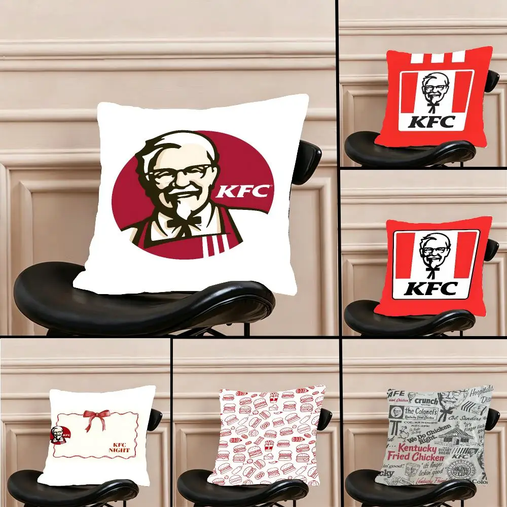 Brand Food KFC Cushion Cover Warm coral fleece Cute kawaii plush Kawaii mascot throw