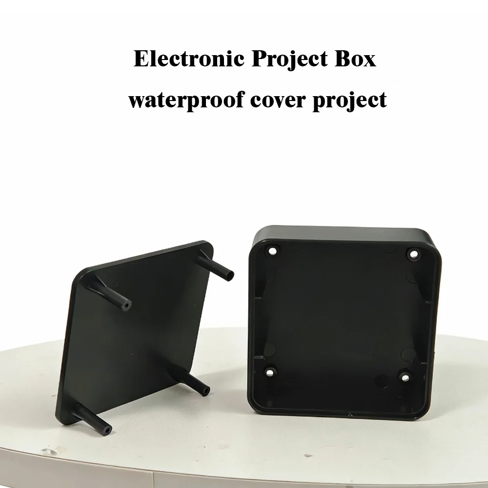 ABS Plastic Electronic Project Box, Black Waterproof Junction Box, Universal Enclosure Housing for DIY Electronics
