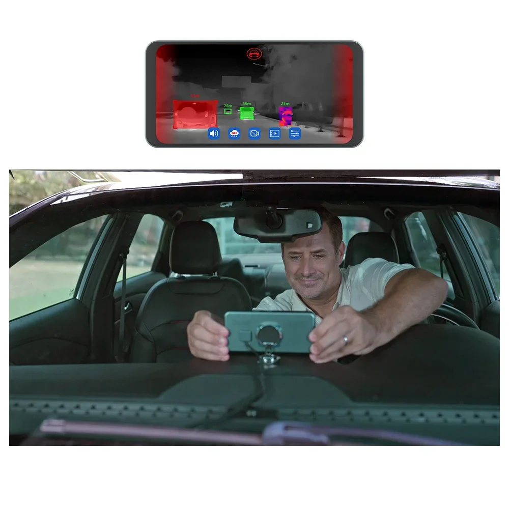 Infrared Vehicle-mounted Night Vision Automotive Thermal Imaging Dashcam For Driving Car Front Camera
