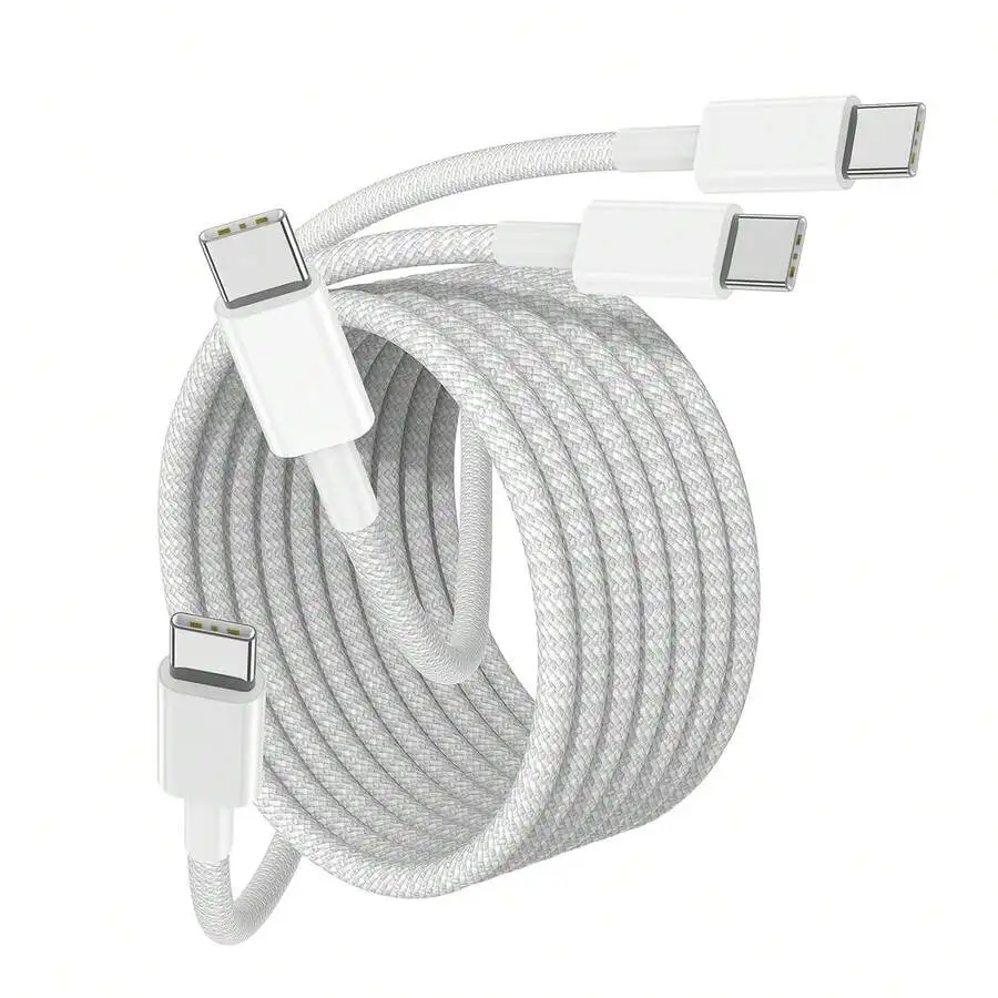 

Nylon Braided USB C To C Fast Charging Cable 6FT 3A Data Transfer For iPhone 15 16 Pro Max iPad MacBook