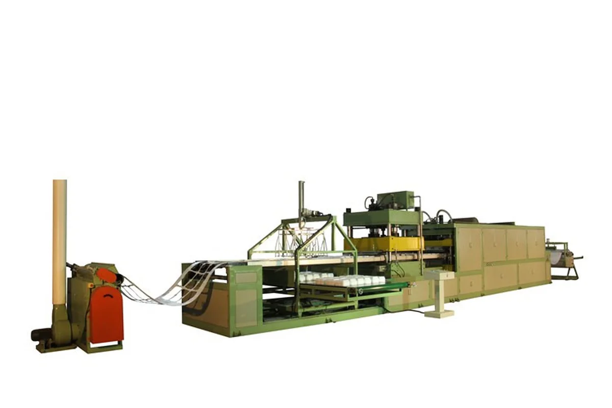 YUGONG Eco Friendly Biodegradable PS Foam Disposable Plastic Fast Food Lunch Box Plate Making Machine