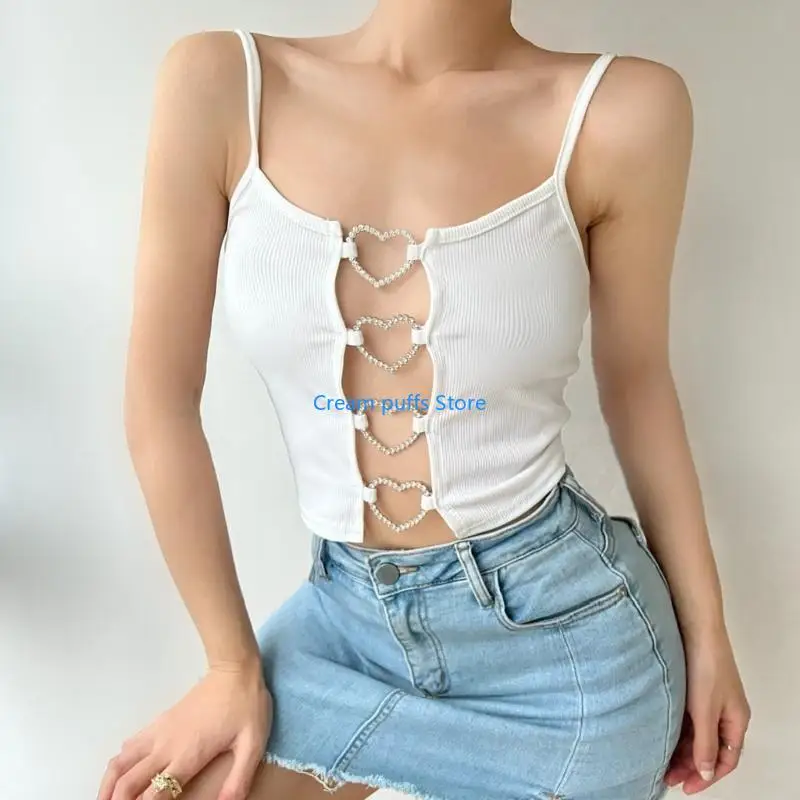 50LE Sexy Tik-Tok High Street Scondess Saltes Y2K Cool Girls Tops Top Tops Tops #1