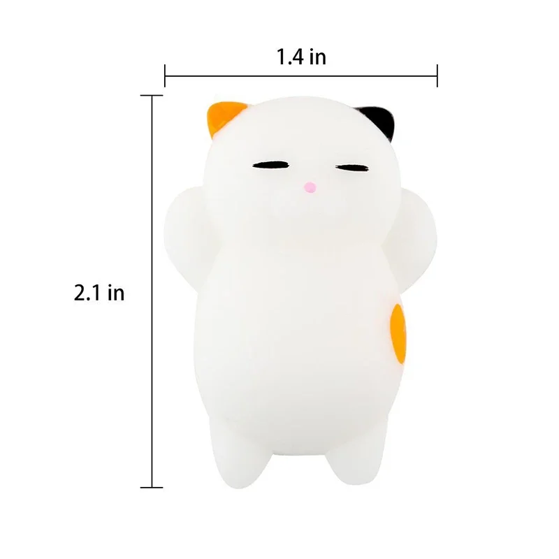 Cartoon Cat Squishy Toy Stress-Relief Soft Squeeze Toy Decompression Toy Animal Healing Stress Hand Fidget Vent Toys