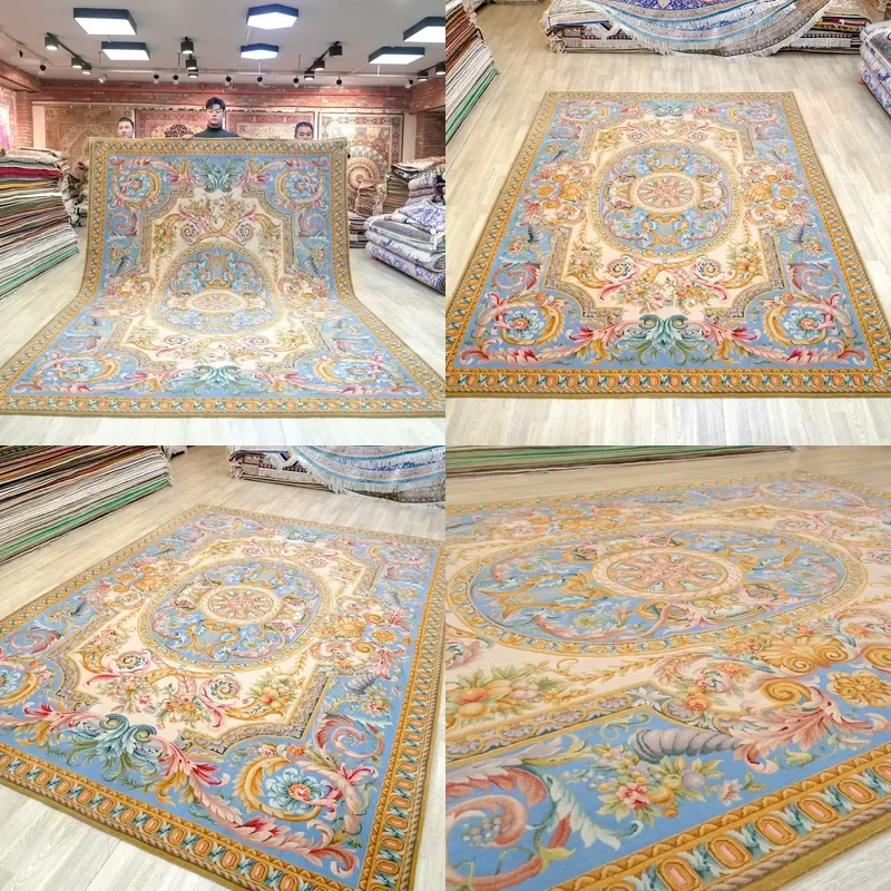 Ковер ручной работы из шерсти, европейский стиль, 250x350 см, для гостиной, моющийся, Savonnerie Carpet