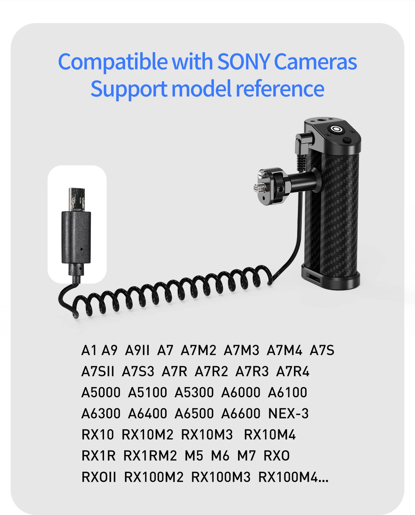 Schnellverschluss-Griff mit Auslöserkontrolle, 1/4 Arri-Befestigungsschraube, NATO-Schienenklemme für Sony, Canon, Nikon Kamerakäfige – Detail 2