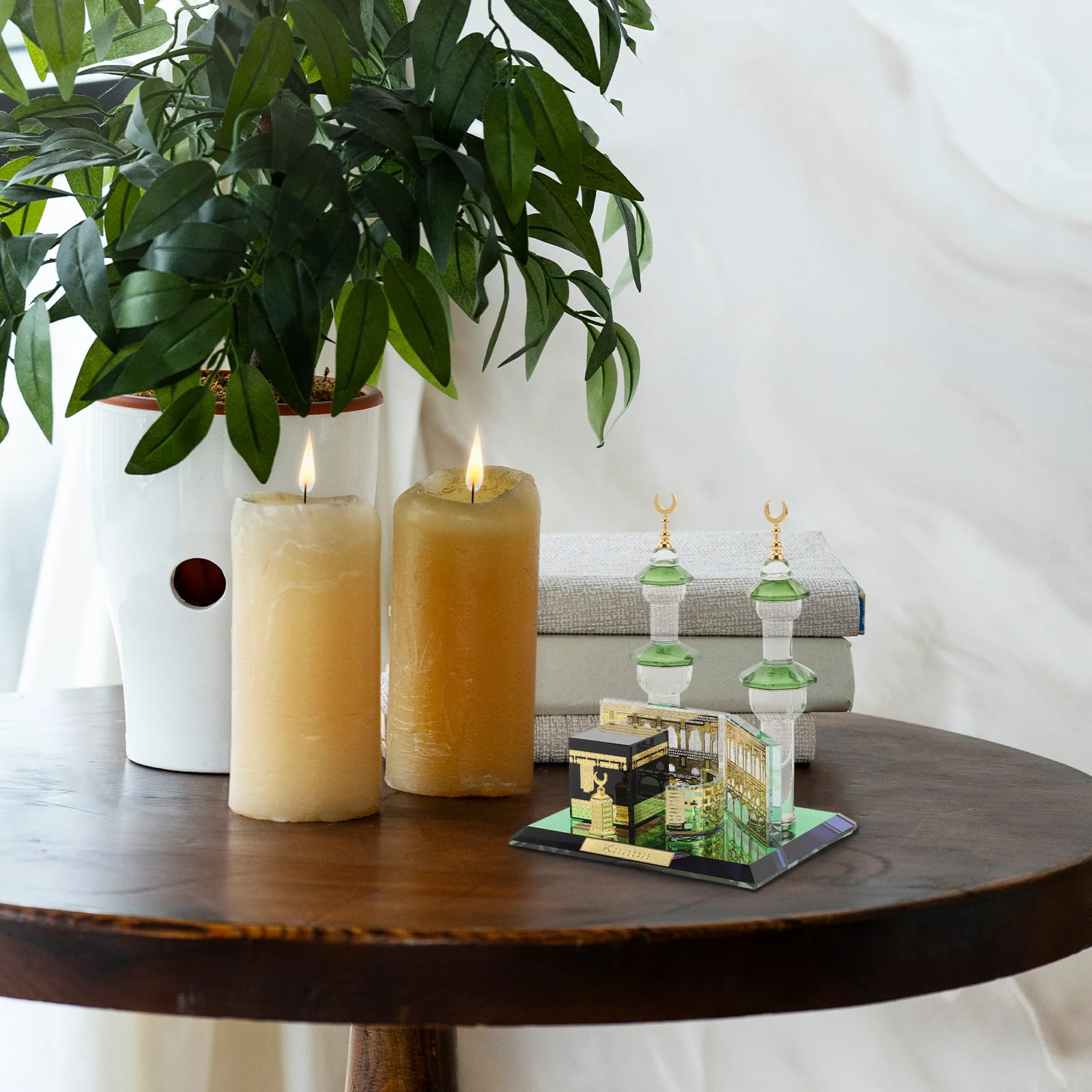 

Building Ornament Crystal Mosque Islamic Souvenir Architectural Crystal Mosque Decoration Home Decor