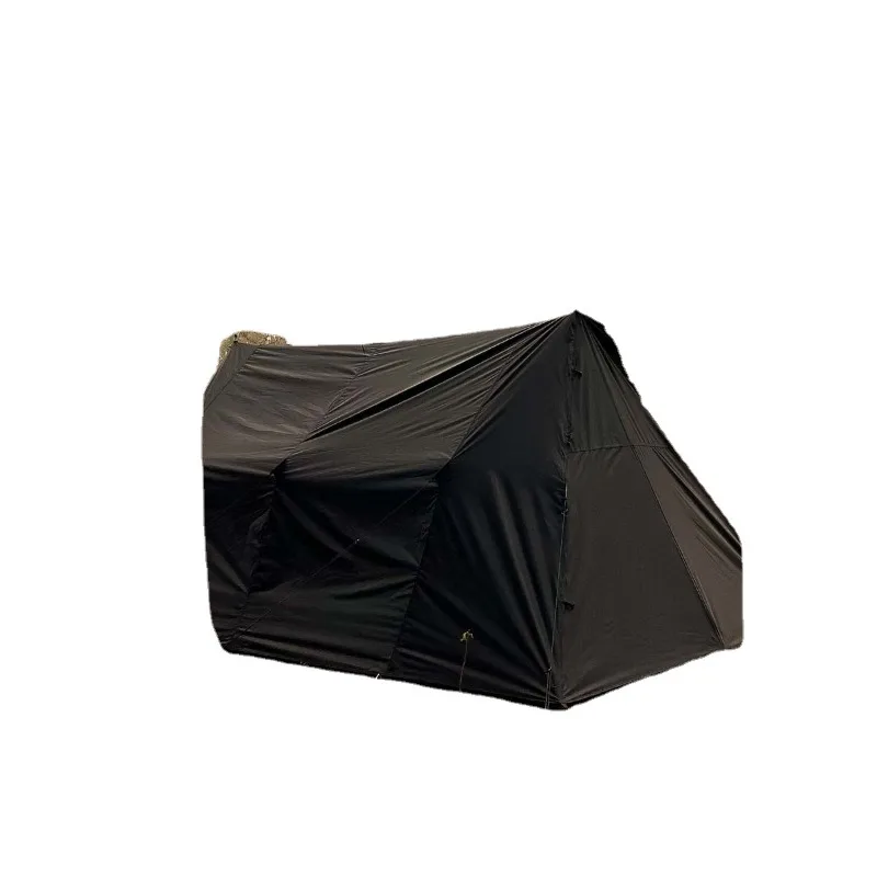 Super large A tower canopy tent, outdoor vinyl coating sunscreen, rainproof and windproof living room canopy