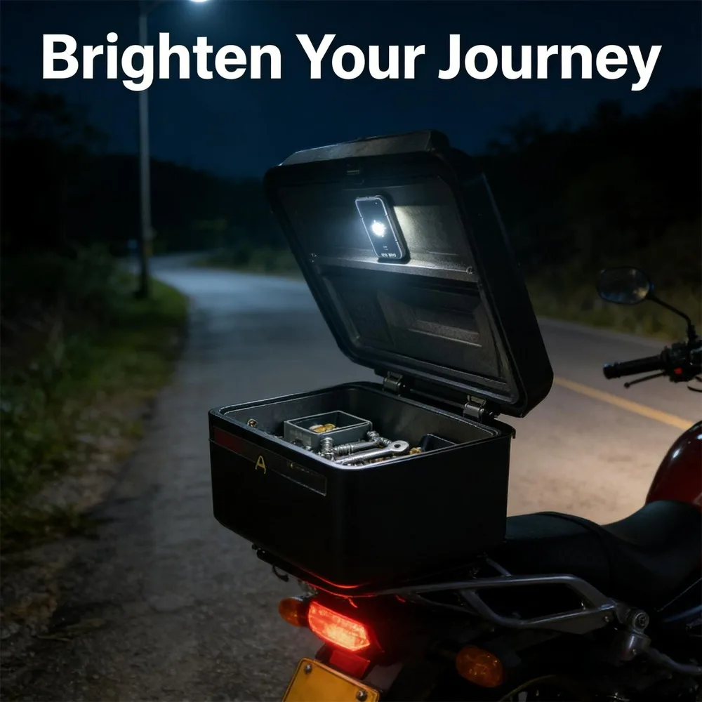 Auto Sensor Motorcycle Tail Box Light Rechargeable LED Car Interior Lamp Wireless Car Trunk Illumination RV Cabinet Truck Light