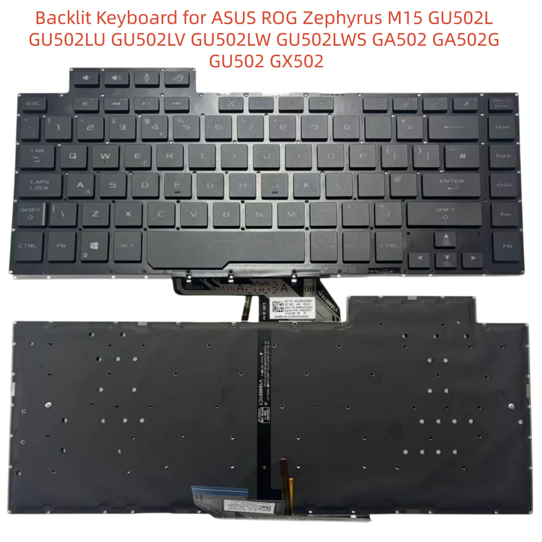 US UK JP FR RU  DE Backlit Keyboard for ASUS ROG Zephyrus M15 GU502L GU502LU GU502LV GU502LW GU502LWS GA502 GA502G GU502 GX502