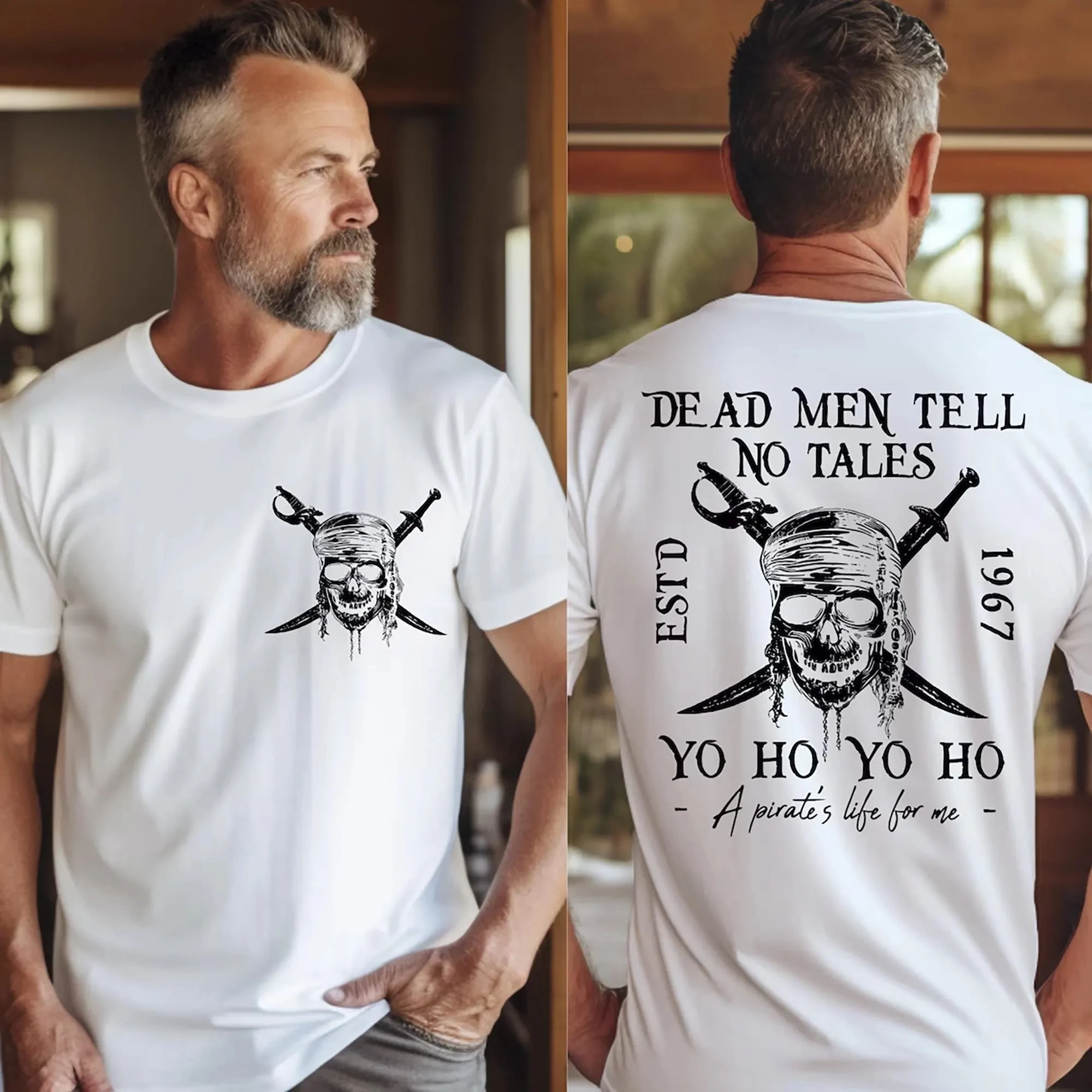 Pirates of The Caribbean Dead T-shirt Men's Tracksuit Cotton Casual Sportswear O-Neck Pullover Short Sleeve Summer Streetwear