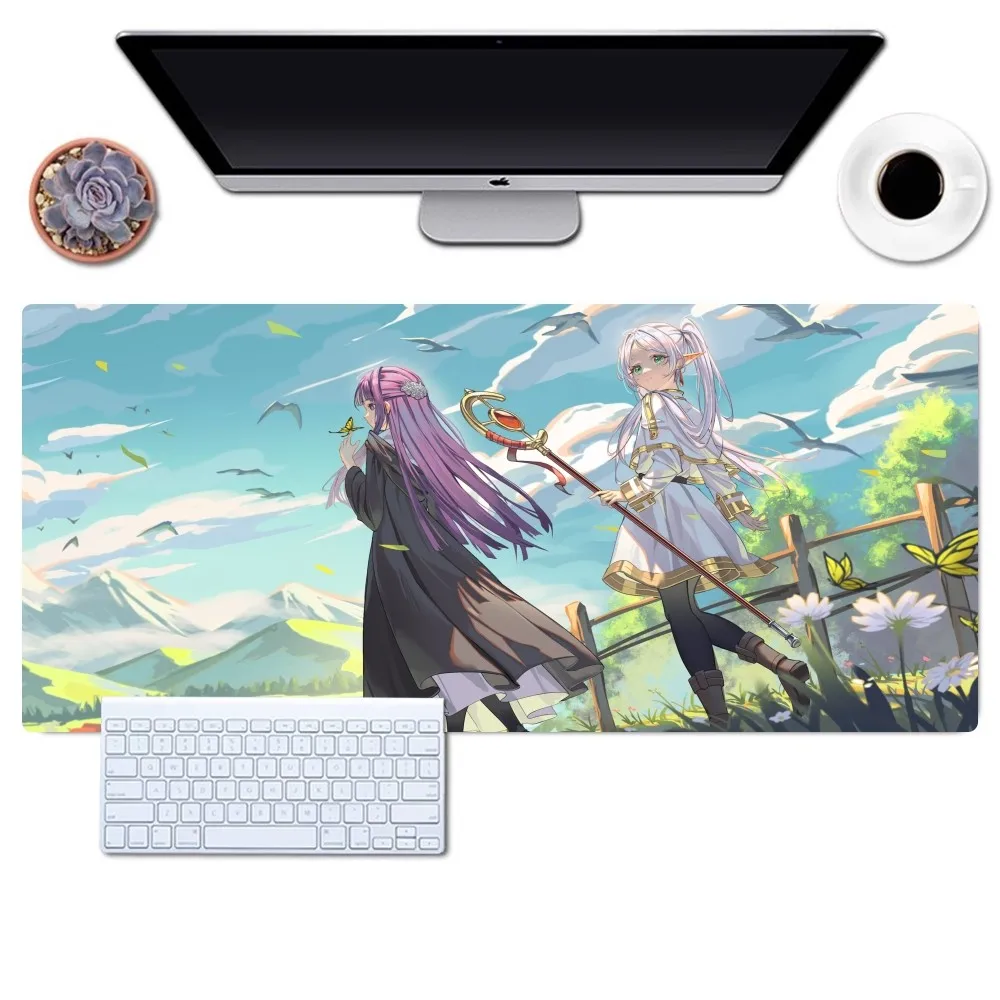 Imagem -06 - Bilibili-grande Non-slip Lockedge Mouse Pad Anime Frieren Jogos Escritório Almofadas de Mesa Computador