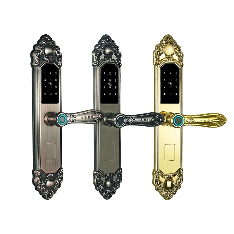 Competitive Price OEM&ODM TT Fingerprint Password Gold Handle Entry Hardware D30zm