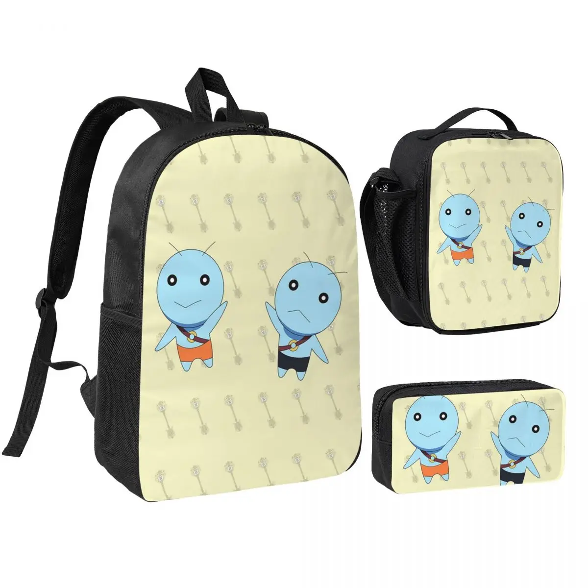 

Gemini V Fairy Tail Backpack Boys Girls BookBag School Bag Shoulder Bags 3ps Insulated Lunch Bag Pencil Case