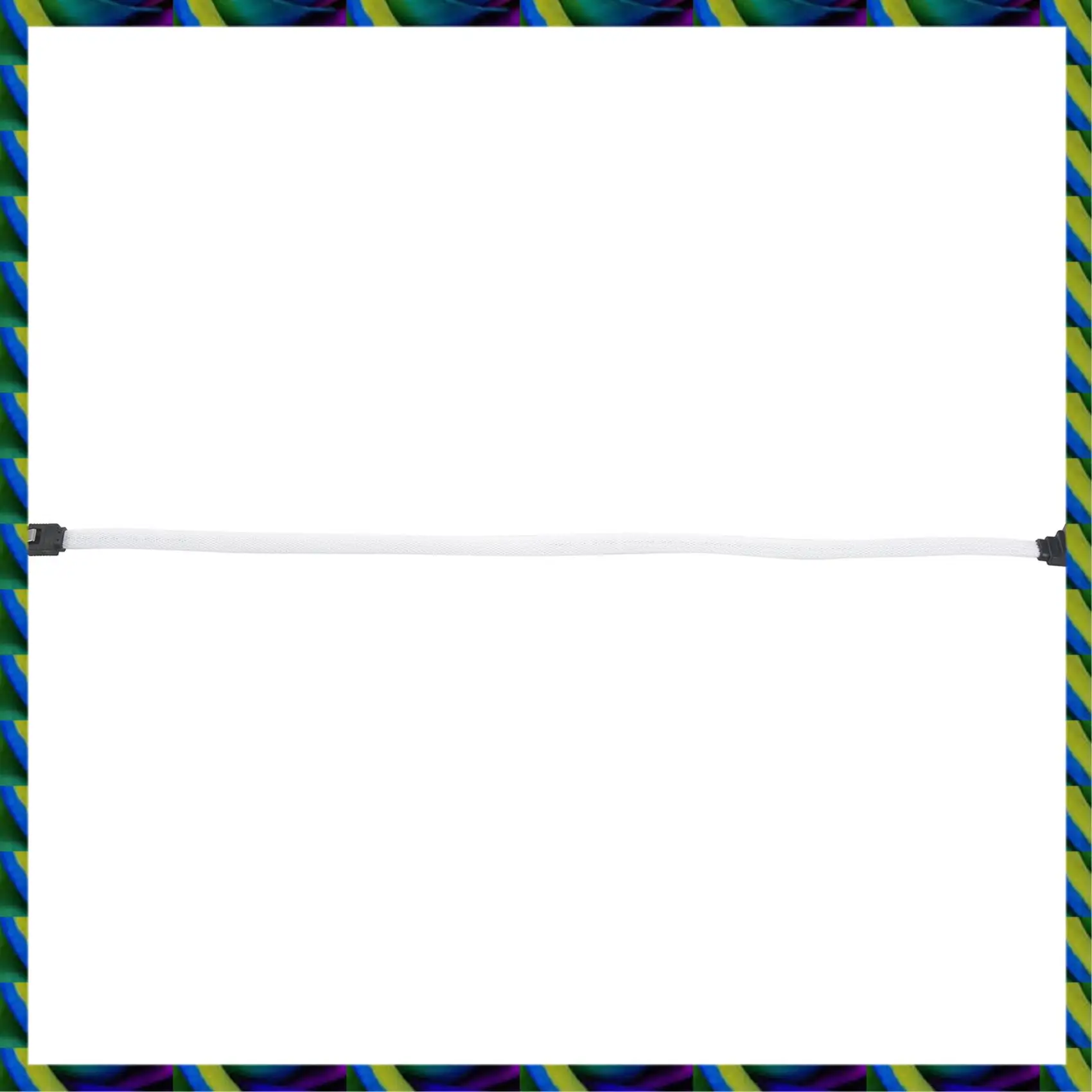 كابل بيانات يومي 2X 50 سم SATA 3.0 III SATA3 7Pin بزاوية قائمة 6 جيجابايت/ثانية كابلات SSD سلك بيانات القرص الصلب بأكمام من النايلون (أبيض)