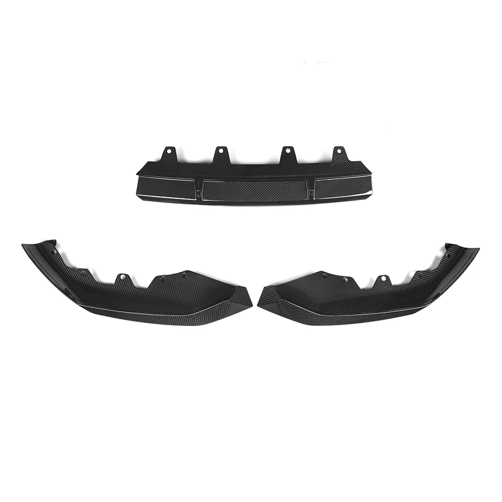 

For BMW 21-23 G30 LCI M Sport Model MP Style Dry Carbon Fiber Front Bumper Lip Splitter Canards - Car Body Kit Accessory