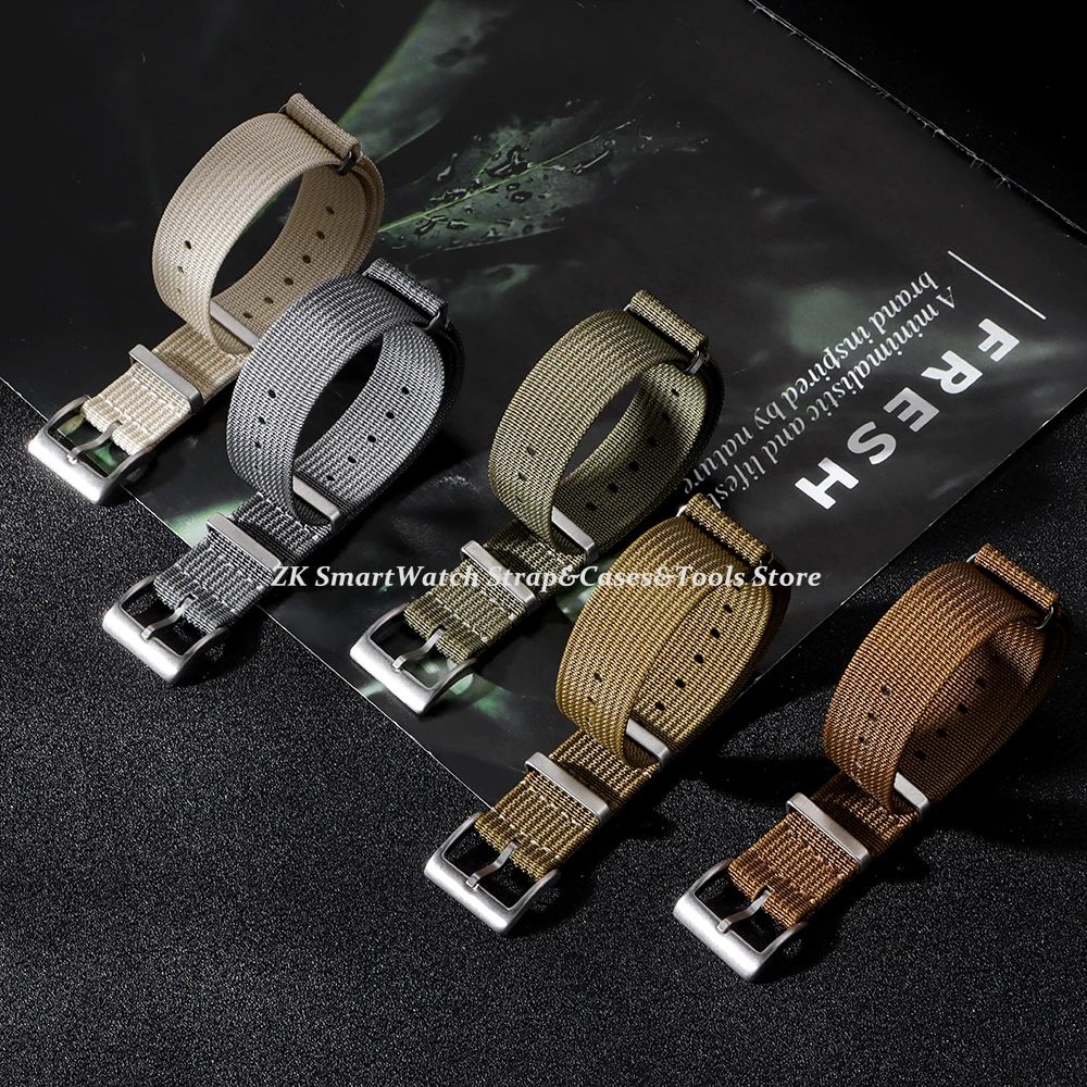 New Ribbed Nylon Watchband Nylon Watch Strap 18mm 20mm 22mm for Omega Watchband Accessories for Military Watch Band Bracelets image 3