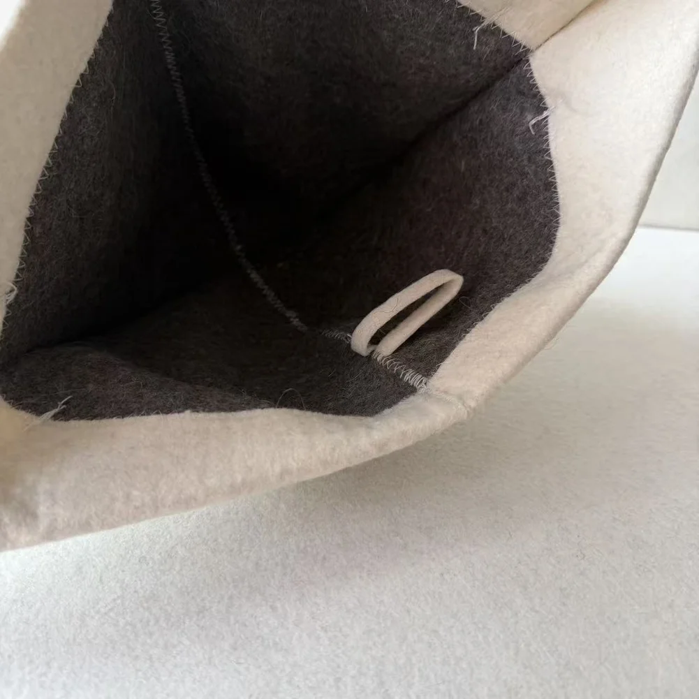 Wool Felt Sauna Hat With Eight-Pointed Star Patch, Thick Heat Insulation Bath Cap For Spa And Steam Room For Men And Women