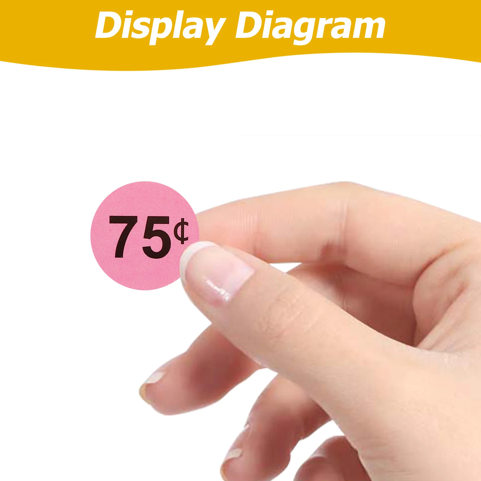 

480pcs 10 Sheets Price Stickers Round Bright Self-Adhesive Labels For Supermarket Retail Stores Small Sale Goods