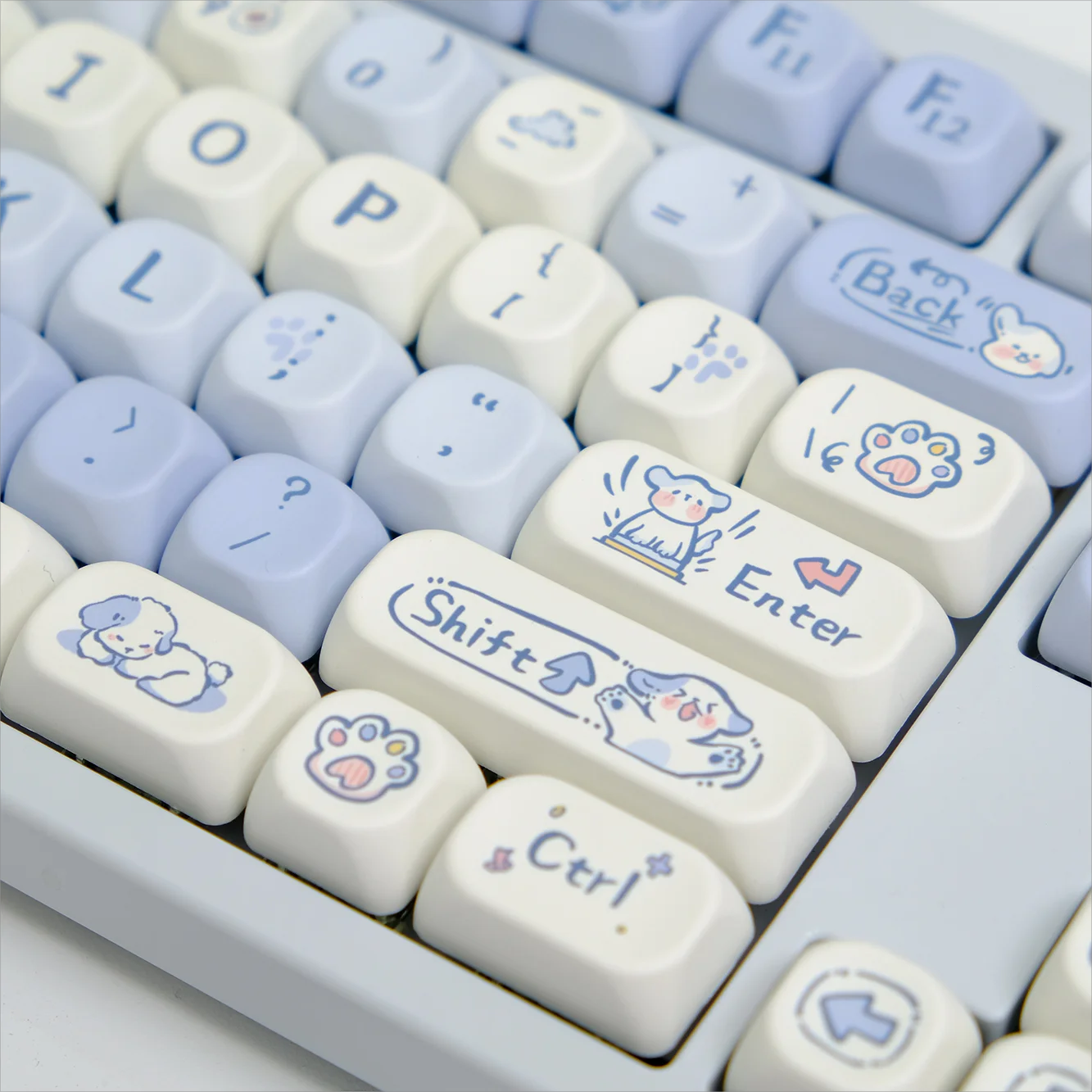 Schattige Hond Thema Keycaps Met Vijf Zijden Warmte Gesublimeerd Ronde Bal Cap Profiel Keycaps Geschikt Voor Mechanische Toetsenbord Geschenken