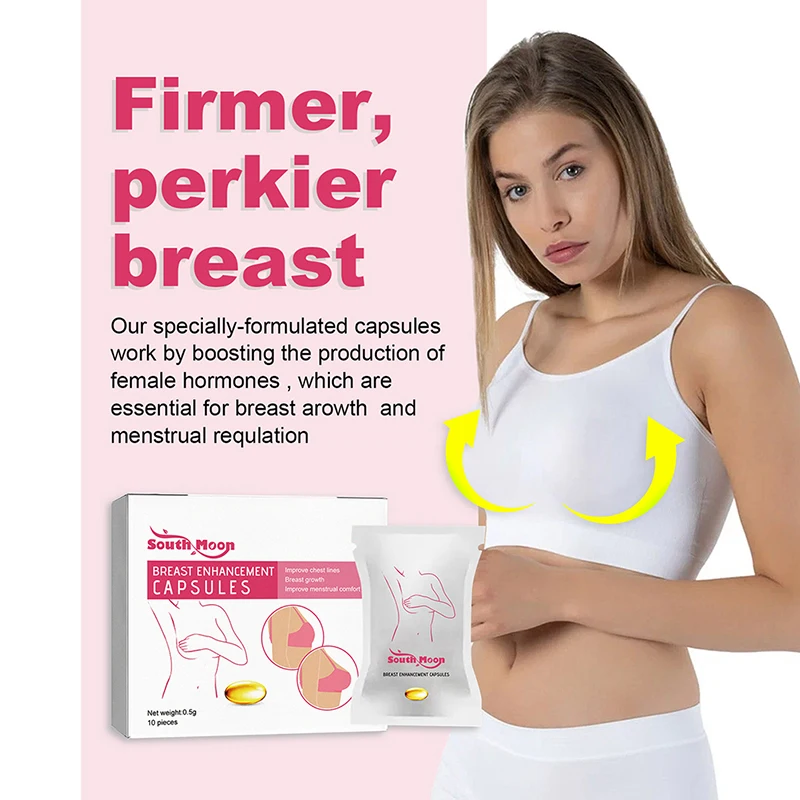 Breast Enhancement Capsules Enlargement Stretch Size Bust Tighten Help Growth Balance Uneven Breasts Estrogen Chest Firmer Pills