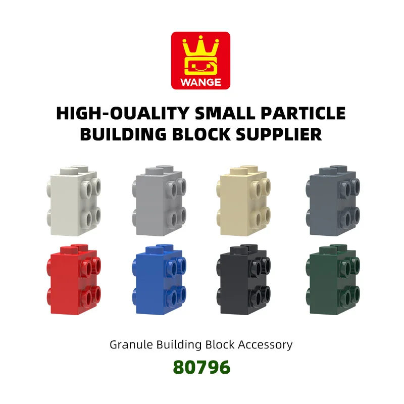 WANGE 64Pcs/Lot 80796 Double Sided Double Side 4 Hole Moc Color Buckle Accessories Compatible Bricks DIY Children Toy Building