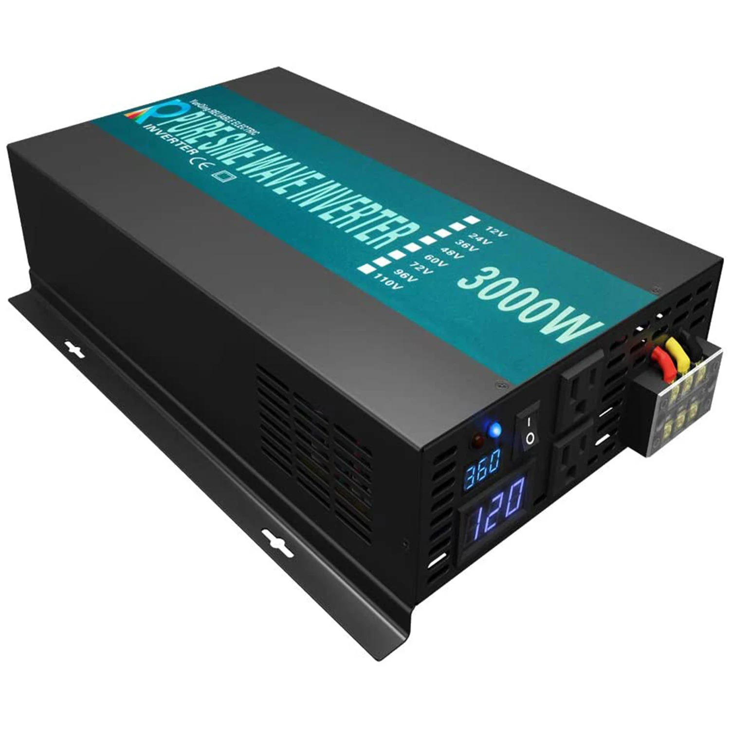 

2026 Hot Sale WZRELB 3000W Pure Sine Wave Inverter Off-Grid Power Single Phase Solar System DC Peak Power