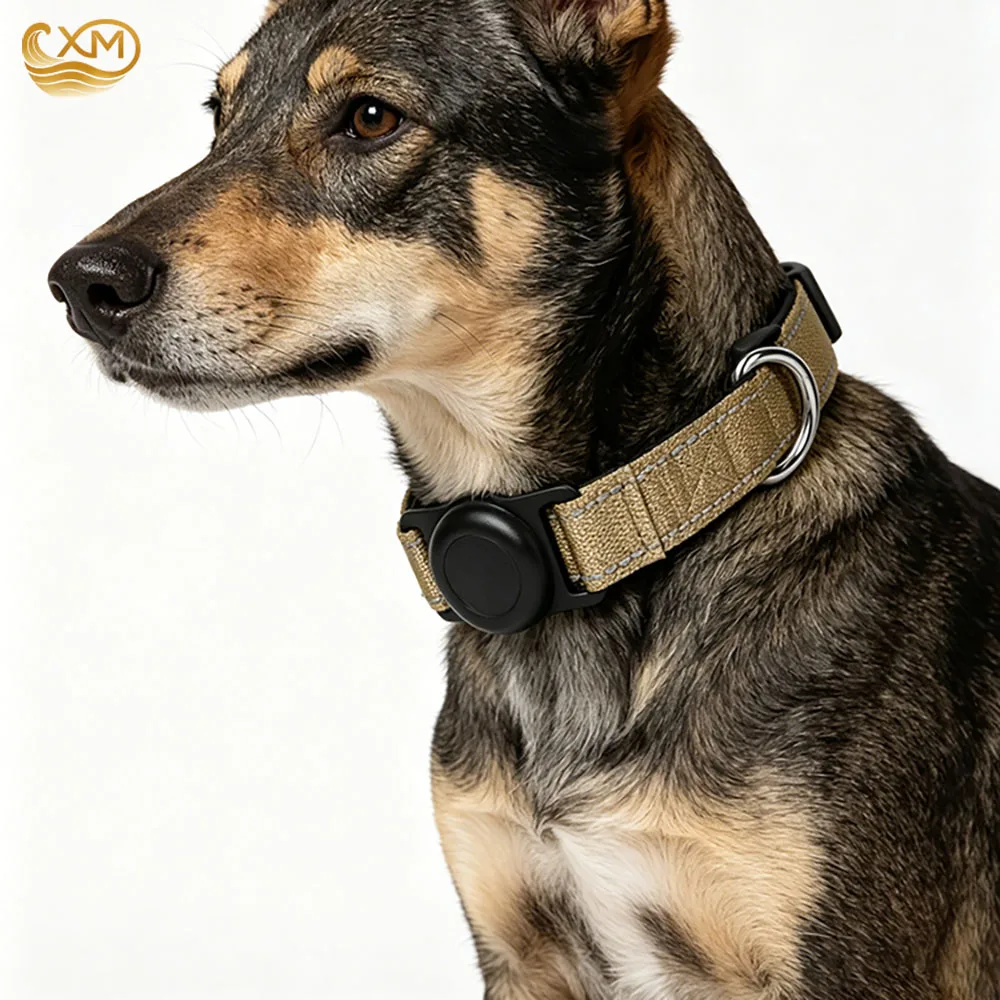 AirTag Dog Collar Holder Reflective Ultra-Durable Comfortable Padded Heavy Duty Dog Collars for Small Medium Large Dogs