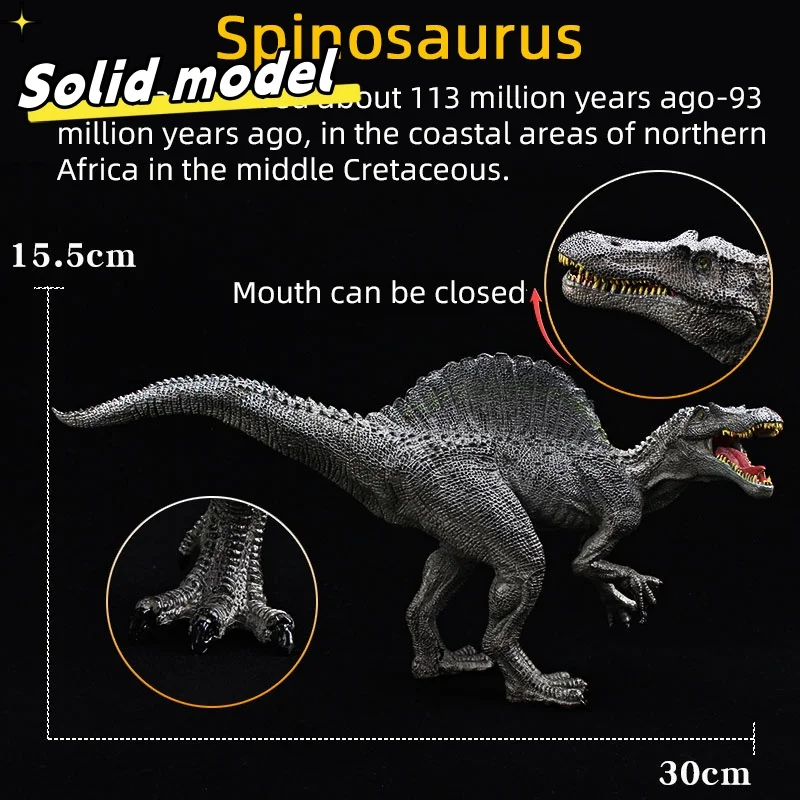 Simulated Jurassic Dinosaur World Animal Classic Spinosaurus Model Action Doll Children's Gift Puzzle Toy