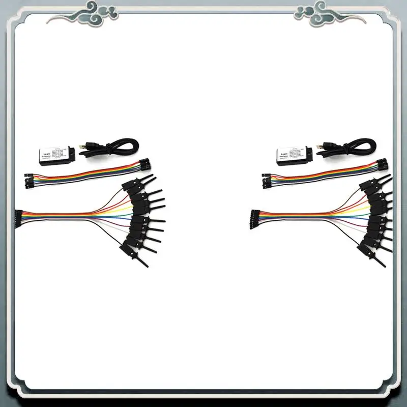 

ABIJ-2X Test Hook Clip Logic Analyzer Test Folder For Jumper Wire Dupont Cable For USB 24M 8CH