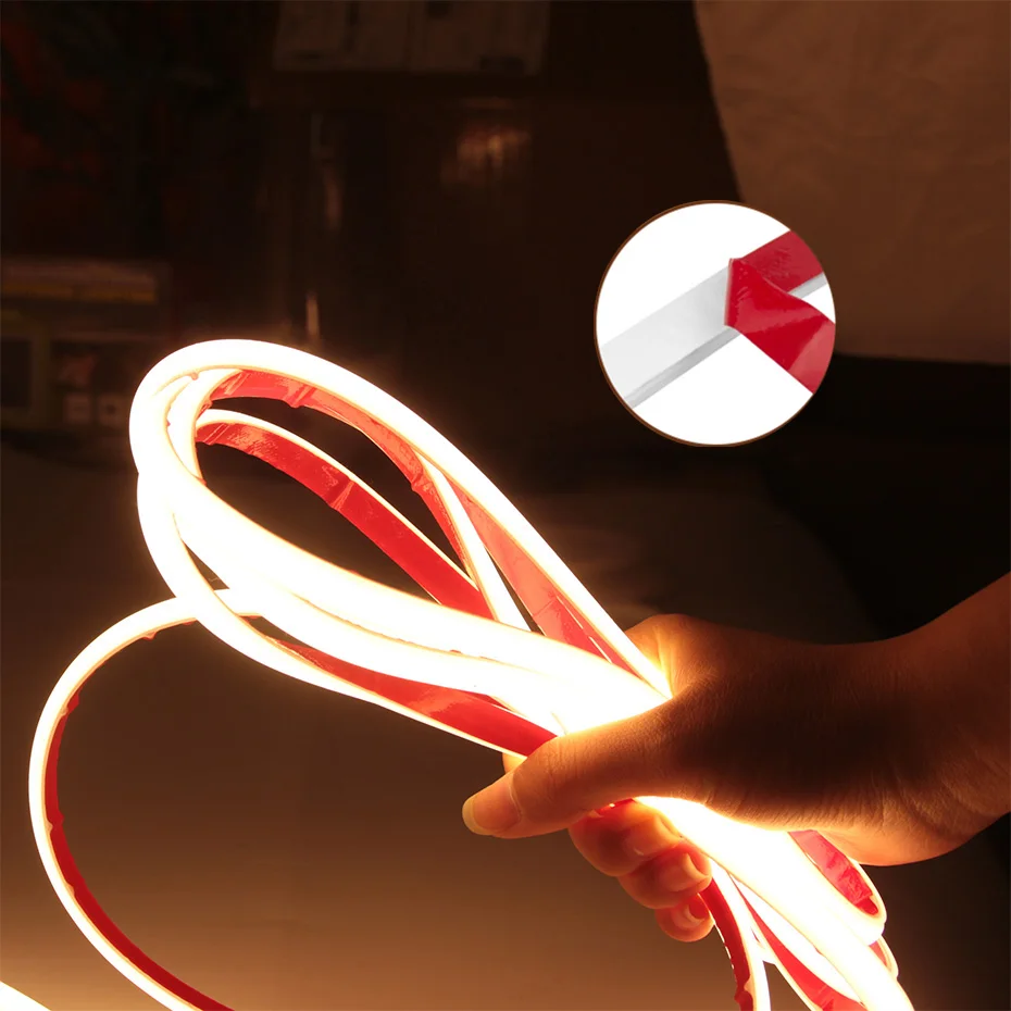 

50m 220V COB LED Light Strip Waterproof Adhesive Tape With AU EU Plug Flex Silicone Tube Lamp For Home Outdoor Garden Lighting