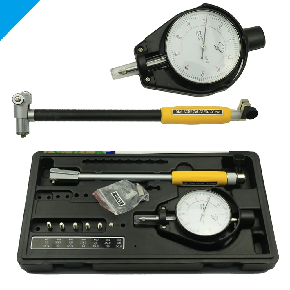 Dial Bore Gauge Indicator 18-50mm 50-100mm Diameter Indicators Precision Engine Cylinder Measuring Test Kit Tool Meter