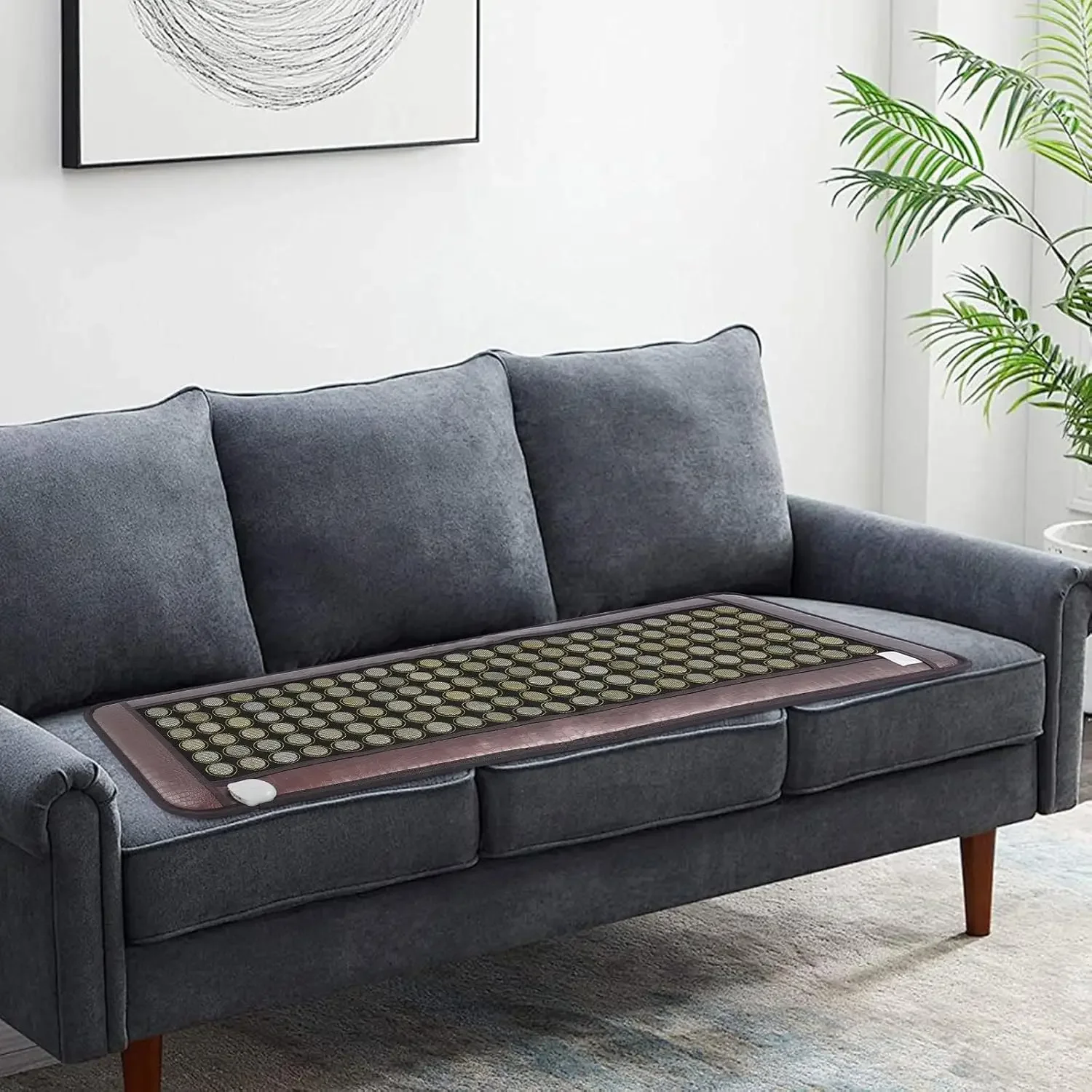 

NEW Full Back Infrared Heating Pad, 138-Piece Natural Jade Electric Heating Pad, 20x59 Inch (Coffee Color)