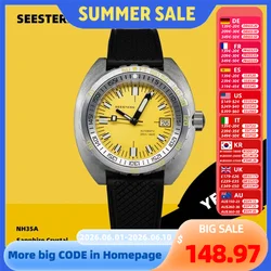 SEESTERN SUB300T Automatic Mechanical NH35 Diver Watch For Men Sapphire 200M Waterproof Luminous Wristwatch FKM Rubber Strap