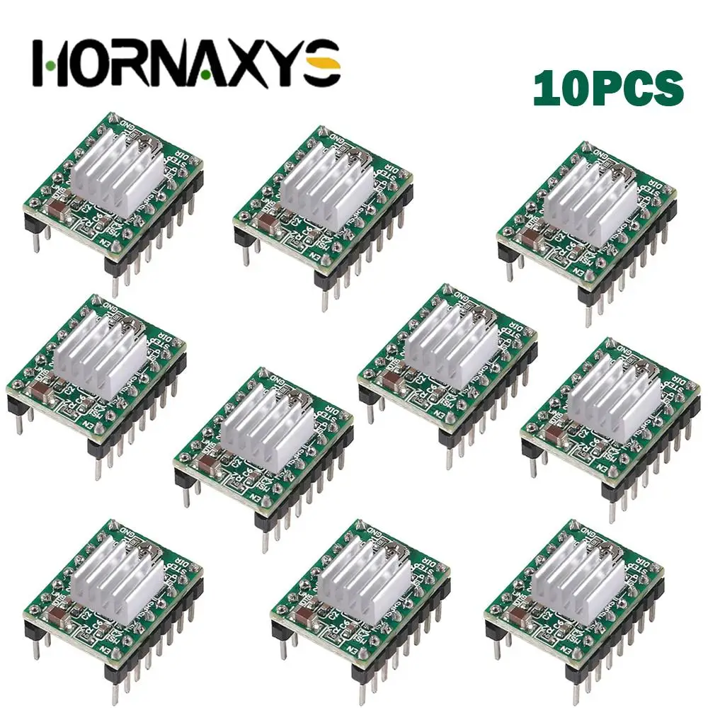 5/10PCS 3D Printer Parts StepStick A4988 DRV8825 Stepper Motor Driver With Heat sink Carrier Reprap RAMPS 1.4