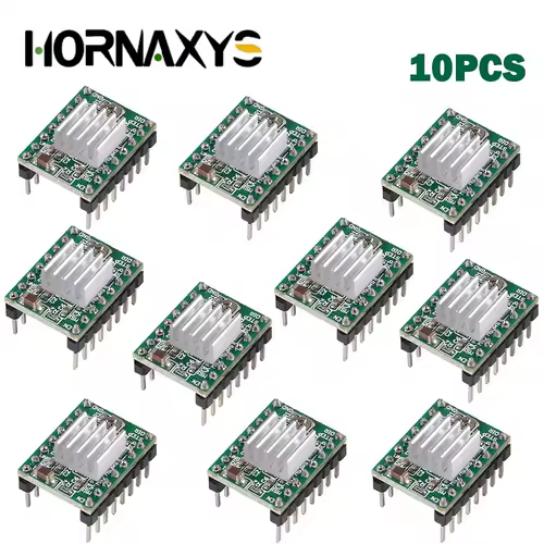 5/10PCS 3D Printer Parts StepStick A4988 DRV8825 Stepper Motor Driver With Heat sink Carrier Reprap RAMPS 1.4 - Image 3