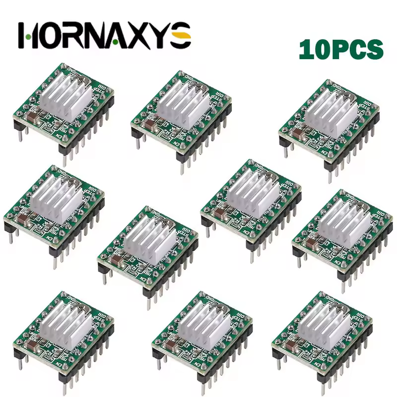 5/10PCS 3D Printer Parts StepStick A4988 DRV8825 Stepper Motor Driver With Heat sink Carrier Reprap RAMPS 1.4 - Image 3