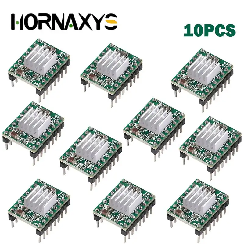 5/10PCS 3D Printer Parts StepStick A4988 DRV8825 Stepper Motor Driver With Heat sink Carrier Reprap RAMPS 1.4 - Image 3