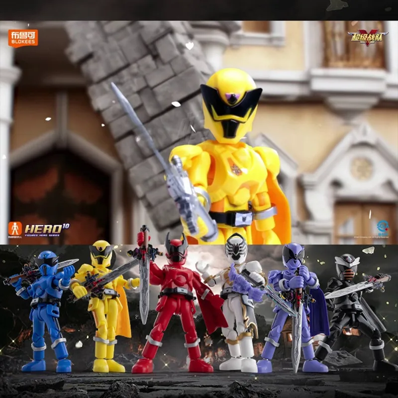1/9Pcs Blokees Super Sentai Galaxy Version 1 Ohsama Sentai King-Ohger Kuwagata Tombo Kamakiri Ohger Assembled Movable Toys