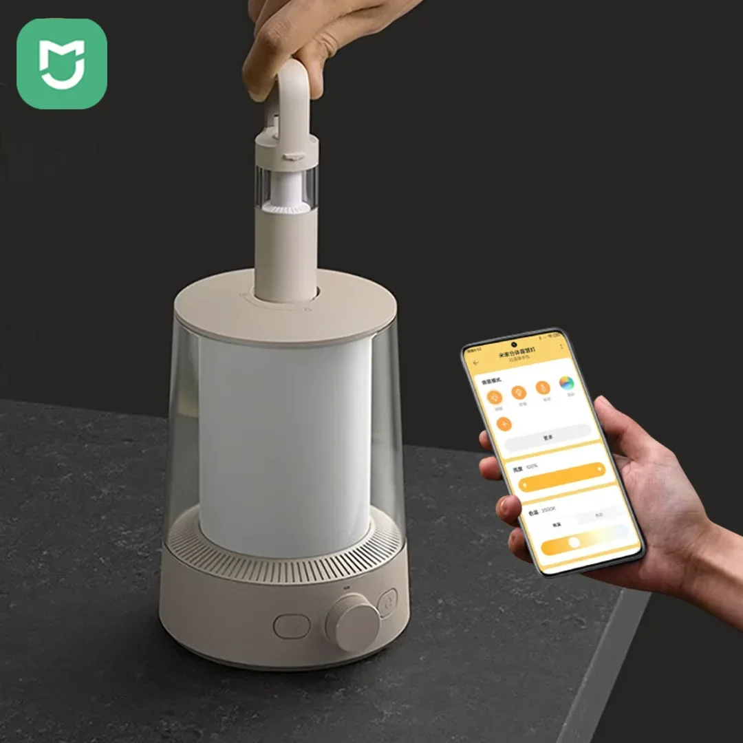 

Умная лампа для кемпинга xiaomi Mijia, отдельный двойной светильник, дизайн, перезаряжаемая лампа для палатки для работы на открытом воздухе с приложением Mijia